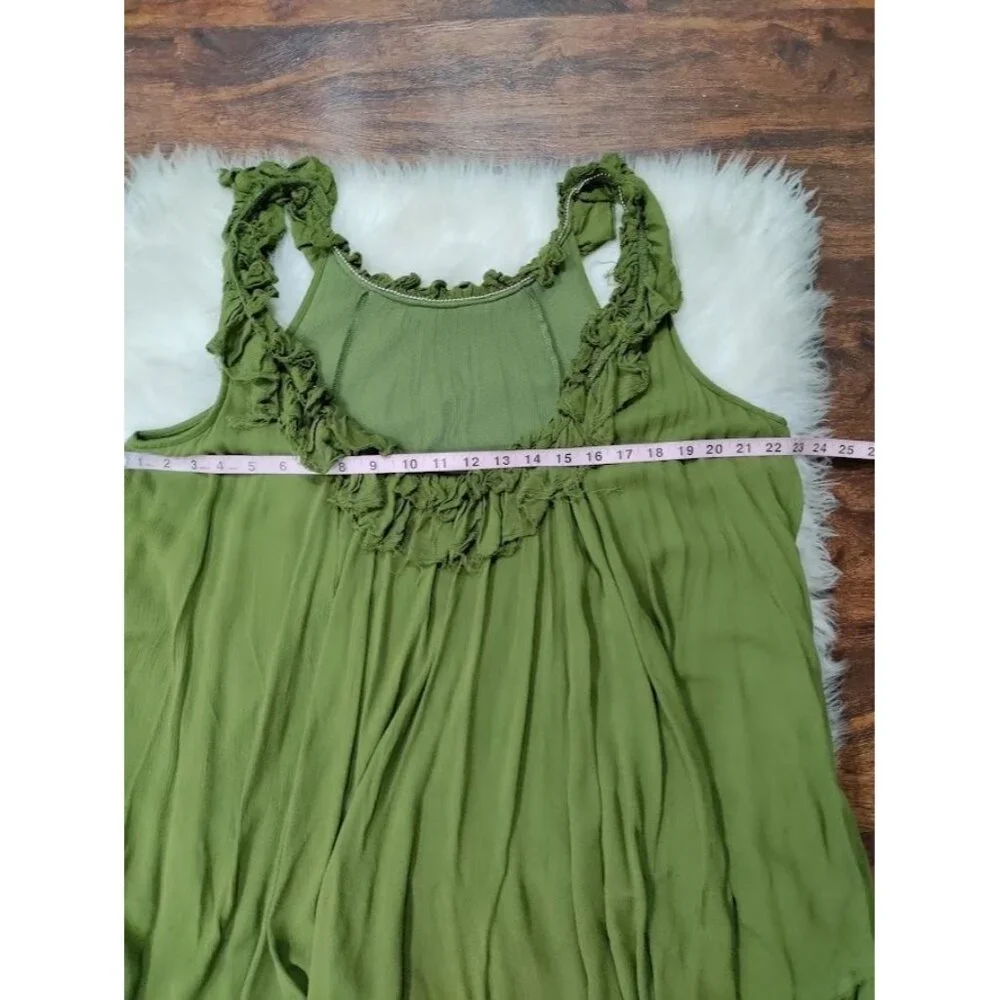 Free People Sleeveless Whimsy Raw Hem Mini Goth Artsey Gauzy Festival Dress M - Picture 6 of 10